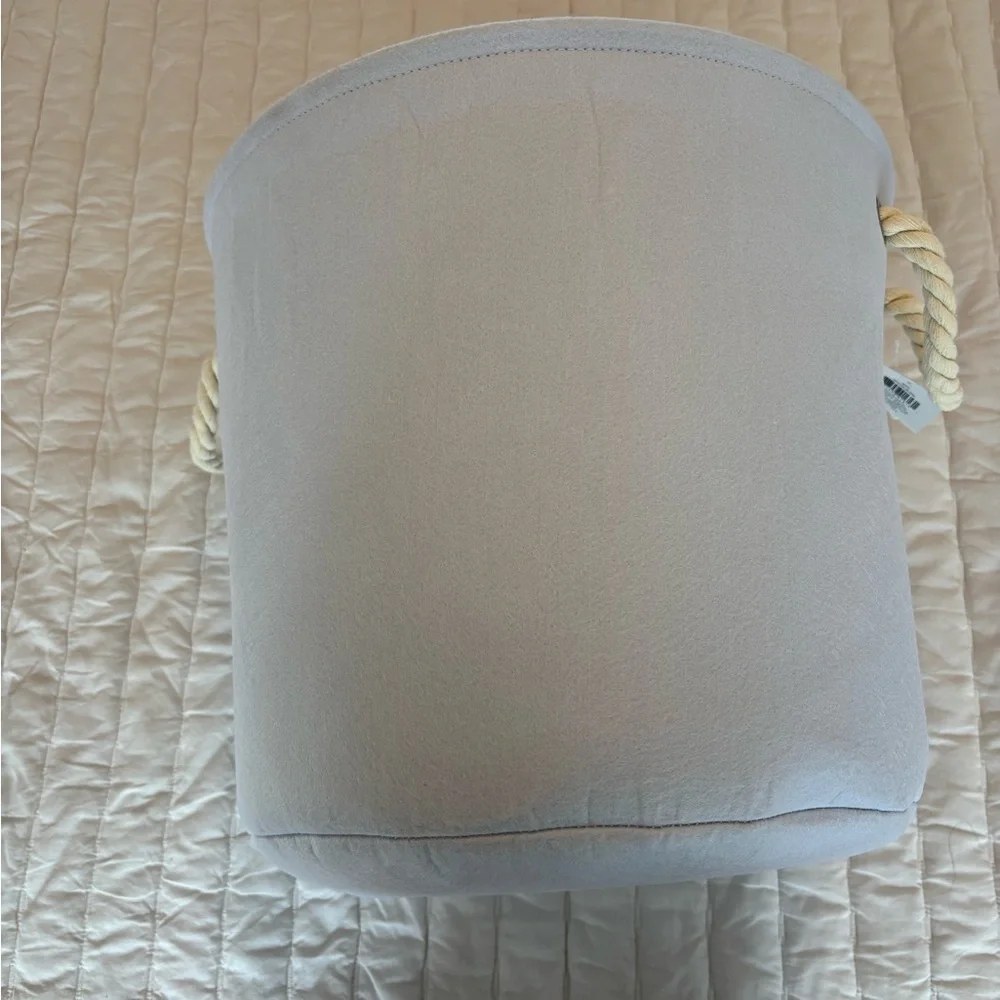 Light Gray Fabric Storage Basket 14 inches tall- perfect for organizing